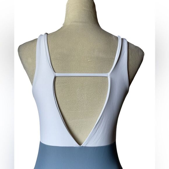 SHEIN Blue & White Color Block One Piece Bathing Suit (Medium) - Picture 8 of 10